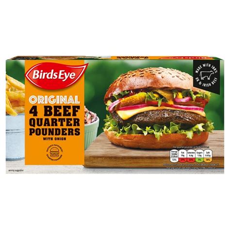 Birds Eye 4 Original Beef Quarter Pounder Burgers | Ocado