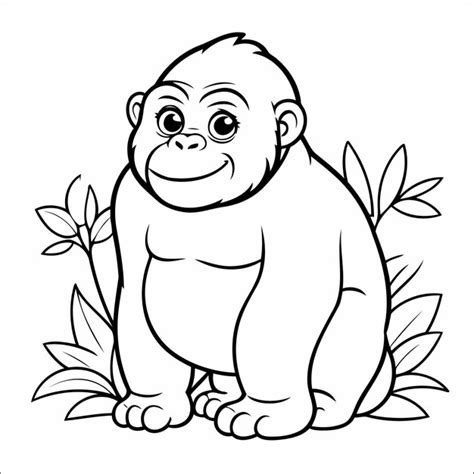 Baby gorilla drawing Vectors & Illustrations for Free Download | Freepik