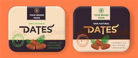 Premium Vector | Dates Packaging Design Dates Label Design Dates Box Design Dry fruit Packaging ...