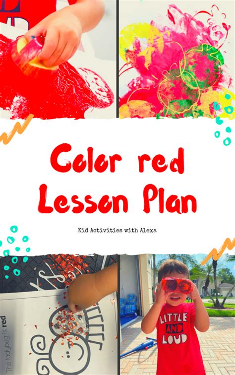 red activities for toddlers {Lesson Plan 2 year olds} - Kid Activities with Alexa