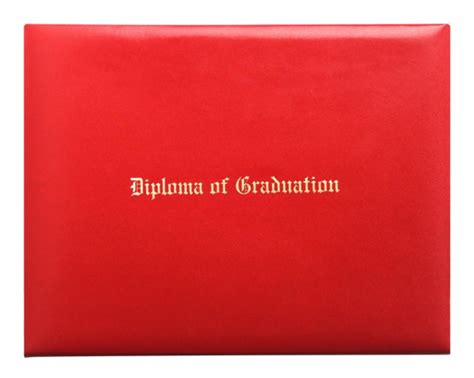 Red Imprinted Diploma Cover - High School & College Diploma Covers ...