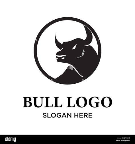 Black Bull in Circle Logo Design Inspiration Stock Vector Image & Art - Alamy