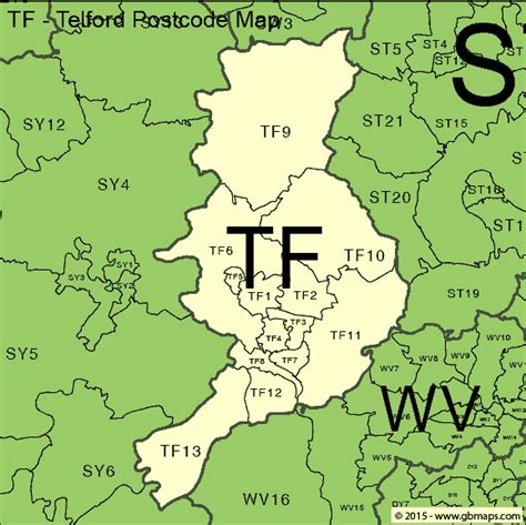 Telford Postcode Map