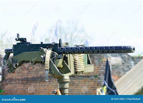 Mounted machine gun stock image. Image of machine, weapon - 54317825