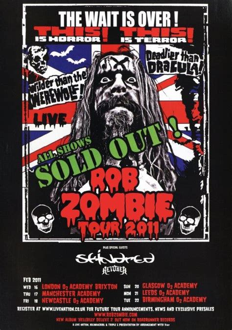 ROB ZOMBIE Hellbilly Deluxe 2011 UK Tour Poster - prints4u