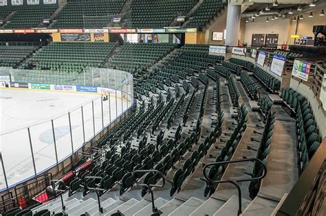 Angel of the Winds Arena case study with Irwin Seating VersaTract telescoping stands with ...