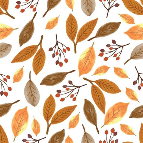 Premium Vector | Autumn leaf seamless pattern