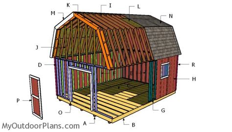 16x20 Gambrel Shed Plans | MyOutdoorPlans | Free Woodworking Plans and Projects, DIY Shed ...