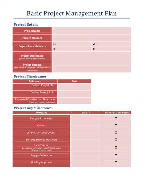 Project Management Templates - 9+ Free Word, PDF Documents Download | Free & Premium Templates