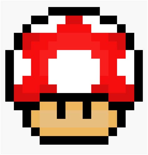 Mario Mushroom Pixil - Super Mario World 1 Up Mushroom, HD Png Download , Transparent Png Image ...