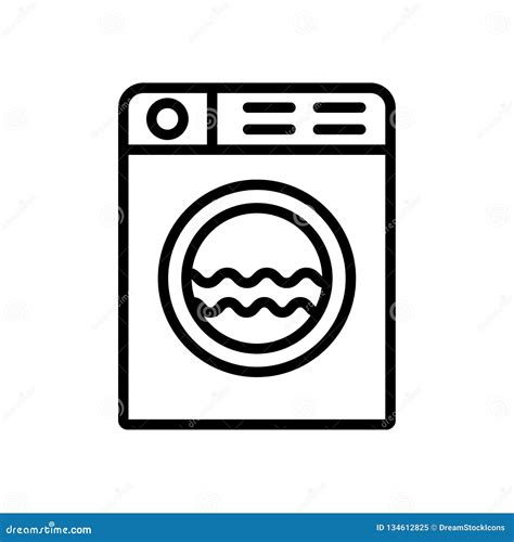 Washing Machine Icon Vector Isolated on White Background, Washing Machine Sign Stock Vector ...