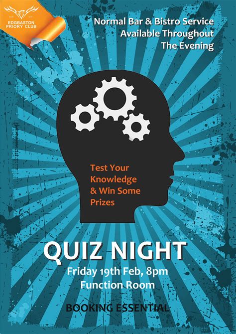 quiz night... | Science quiz, Quiz, Contest poster