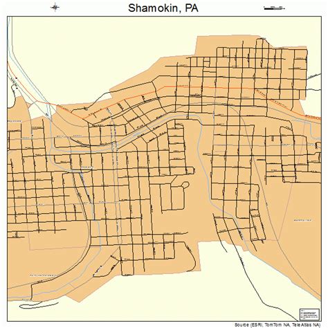 Shamokin Pennsylvania Street Map 4269600