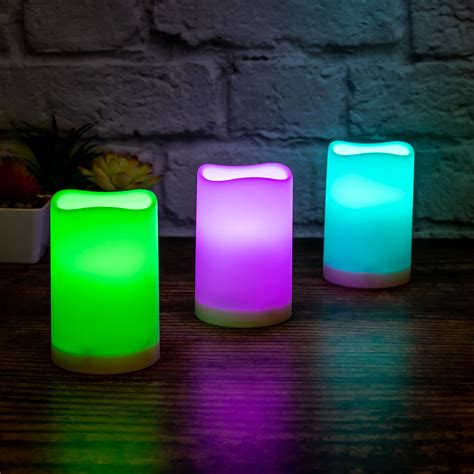 Colour Changing LED Candles Set of 3