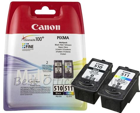 Canon PG-510 / CL-511 Original Black & Tri-Colour Ink Cartridges (2970B010, PG-510, CL-511 ...