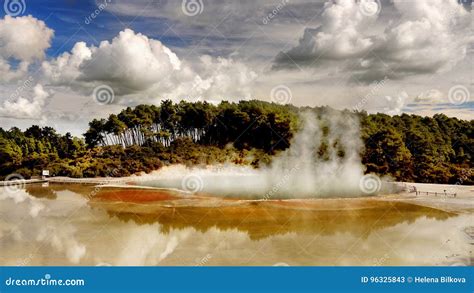 Volcanic Lake, Rotorua, New Zealand Stock Image - Image of scenic, bubbles: 96325843