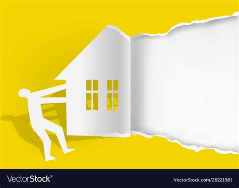 Real estate for sale yellow background template Vector Image