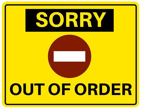 Out Of Order Signs (5 Free PDF Printables)