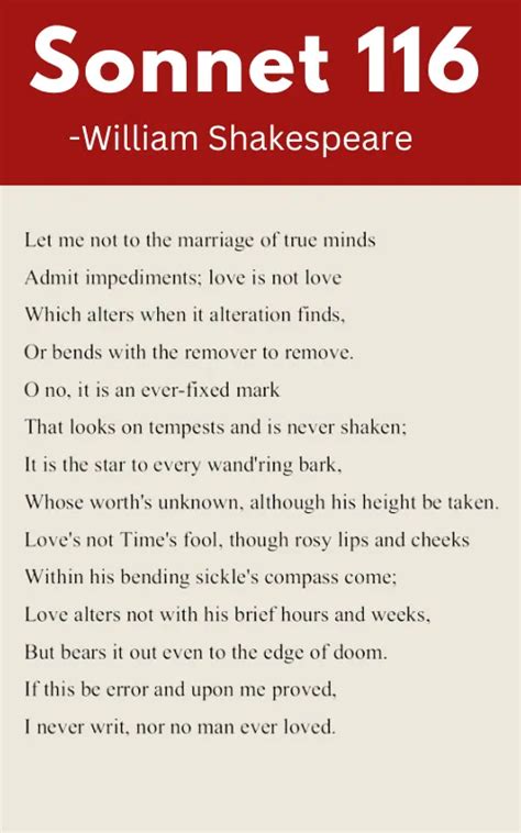 Sonnet 116- Summary & Analysis (William Shakespeare)