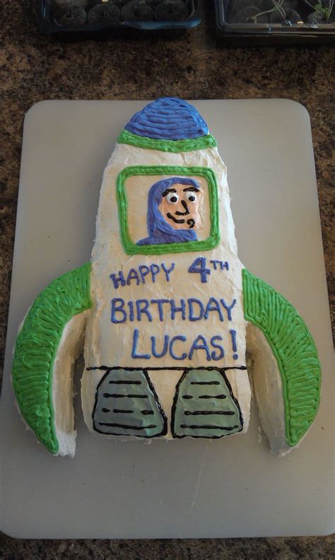 Buzz Lightyear Spaceship Rocket cake 5/2012 | Rocket cake, Fancy cakes, Cake