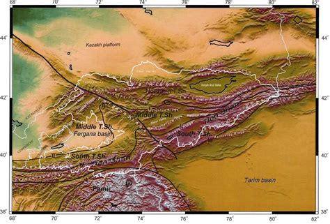 Tian Shan Mountains Map