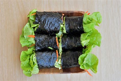 Salmon Seaweed Wraps - Diabetes Self-Management | Recipe in 2021 | Seaweed wrap, Salad rolls ...