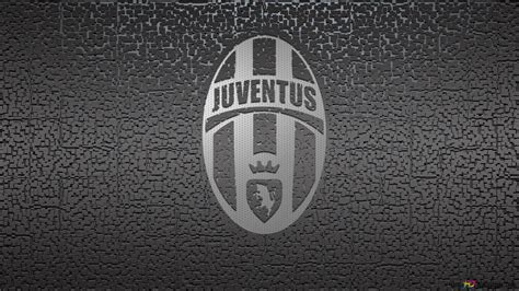 Juventus football club black and white team logo formed by small puzzle ...