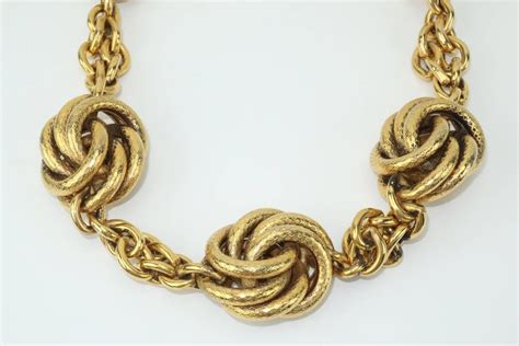 Vintage Chunky Gold Knot Chain Necklace at 1stDibs | chunky gold chain necklace, chunky 14k gold ...