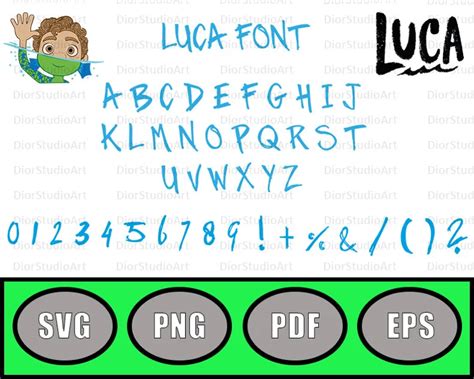 Luca Font Luca Alphabet Luca Letters Luca SVG Luca Vector | Etsy in ...