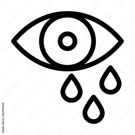 Eye tears icon. Crying sign. Depression, sadness symbol. Stock Vector | Adobe Stock