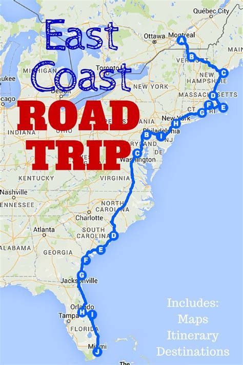 The Best Ever East Coast Road Trip Itinerary | More East coast road trip ideas