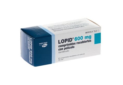 LOPID 600 mg COMPRIMIDOS RECUBIERTOS CON PELICULA , 60 comprimidos.