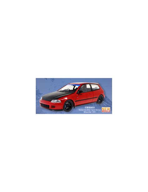 Voiture Miniature Honda Civic EG6 1991 Milano Red 1/18 - S1810403 SOLIDO
