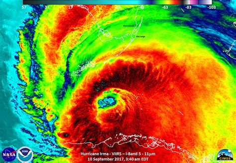 This visible image of Category 4 Hurricane Irma was taken on Sunday ...