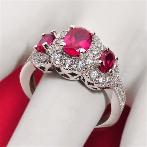 Ruby ring gold ruby ring white gold ruby engagement ring