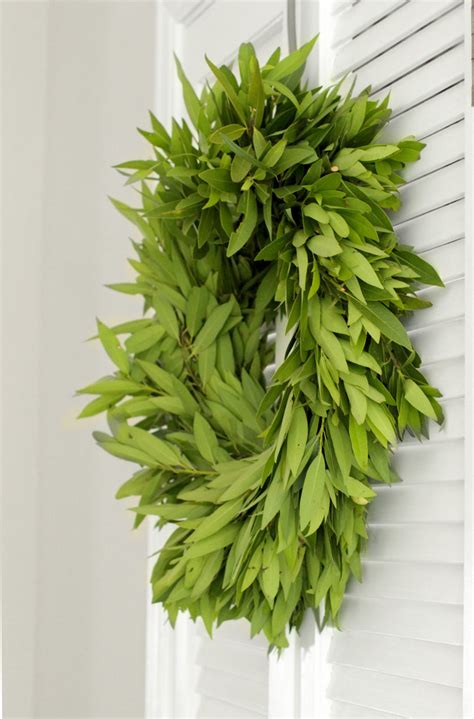 Fresh Bay Leaf Wreath for Front Door, Church Door, Home Decor | Free ...