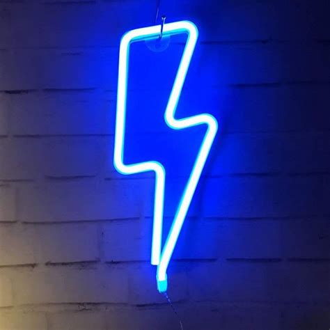 Blue Neon Lightning Bolt | Blue neon lights, Light blue aesthetic, Blue wallpaper iphone