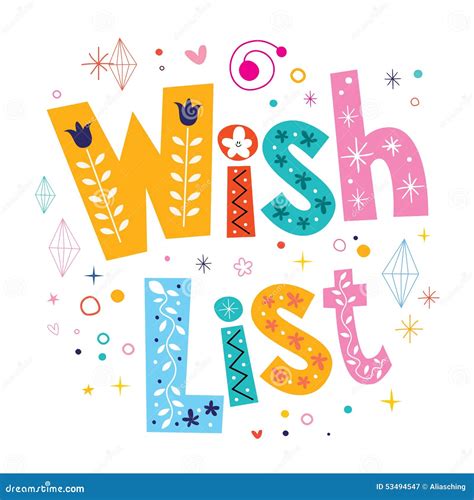 Wish List Stock Vector - Image: 53494547