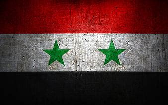 Syrian flag, 3d, black, red, stars, syria, white, HD phone wallpaper ...