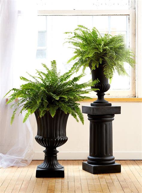 18in Black Urn | Porch flowers, Garden urns, Large flower arrangements