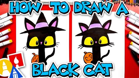 Halloween Cat Drawing For Kids