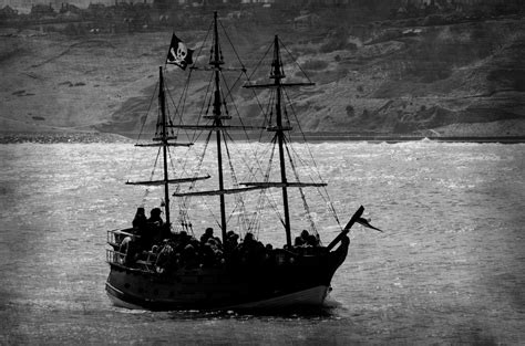 Pirate Ship At Sea Free Stock Photo - Public Domain Pictures