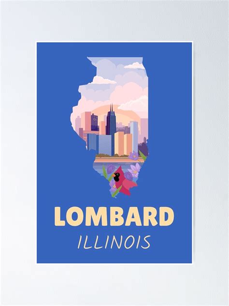 "Lombard Illinois Map" Poster by Taumaturgo | Redbubble