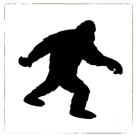 Walking Bigfoot Silhouette Vector jpeg Picture Digital ai | Etsy