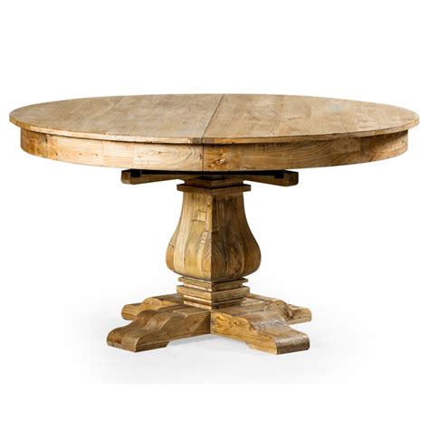 Reclaimed Elm Round Extending Dining Table | Wooden Dining Tables