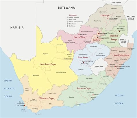Provinces of South Africa | Map | Overview | The 9 South African Provinces