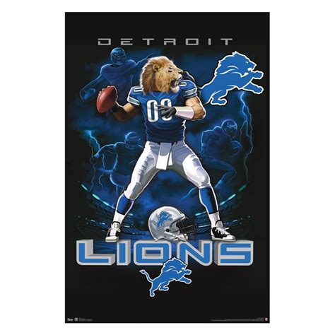 Detroit Lions Posters | Detroit Lions Quarterback 12 Wall Poster | Football poster, Detroit ...