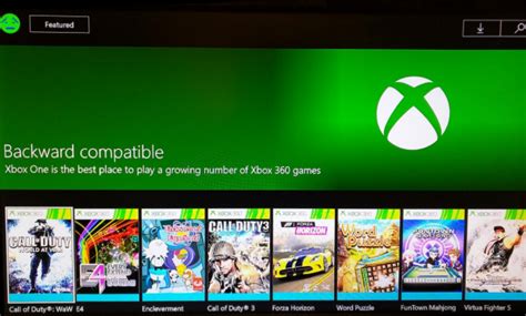 Backward compatible games now up on Xbox One store