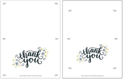 Freebie: Printable Thank You Card | Card templates printable, Printable thank you cards, Note ...