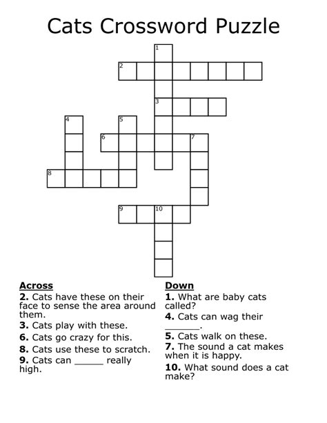 Some Bodega Cats Crossword Få Cats Word Search For Adults: Medium Difficulty Puzzle Book For Cat ...